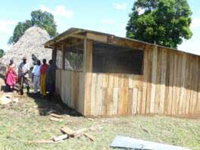 The house is thoroughly secured to protect the flock at night.